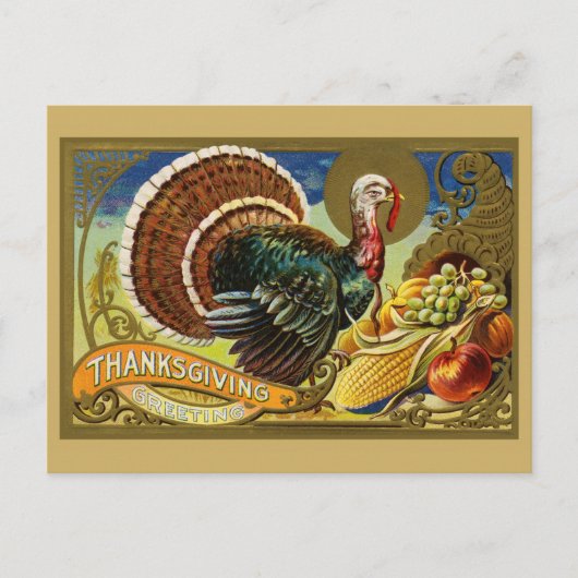  Thanksgiving Groeten Turkije Briefkaart (Voorkant)