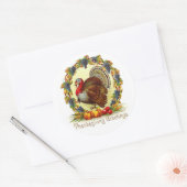 Thanksgiving Groeten Turkije Ronde Sticker (Envelop)
