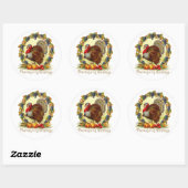  Thanksgiving Groeten Turkije Ronde Sticker (Vel)