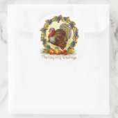  Thanksgiving Groeten Turkije Ronde Sticker (Tas)