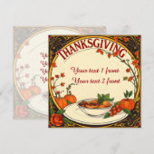 Thanksgiving-groetfeest Kaart (Voorkant / Achterkant)