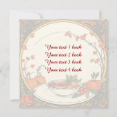 Thanksgiving-groetfeest Kaart (Achterkant)