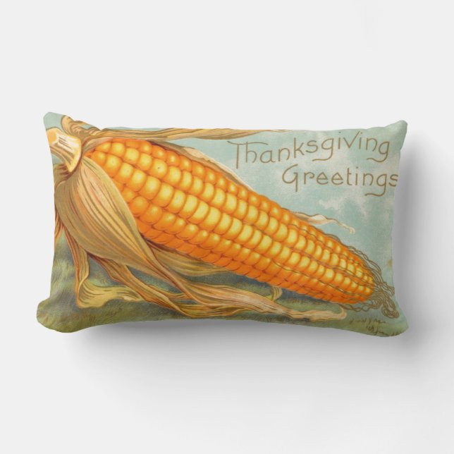 Thanksgiving Groetings Corn over de  piloot van de Kussen (Voorkant)