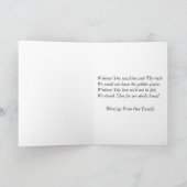  Thanksgiving Groetings die onze familie ontslaan Feestdagen Kaart (Binnen)