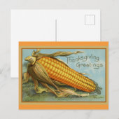 Thanksgiving Groetings  Herfst Harvest Briefkaart (Voorkant / Achterkant)