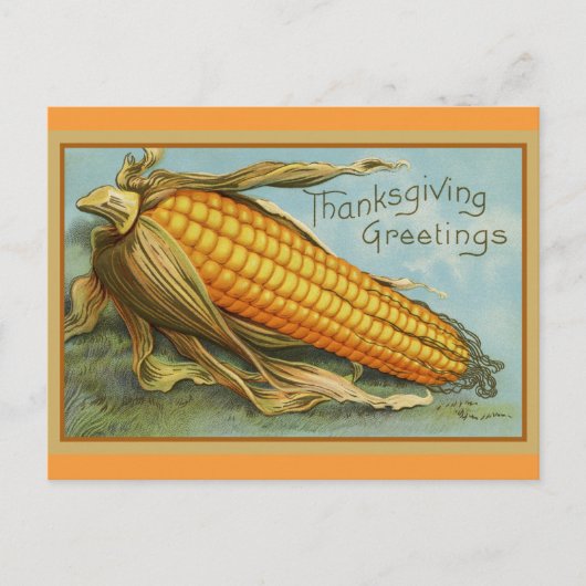 Thanksgiving Groetings  Herfst Harvest Briefkaart (Voorkant)