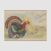  Thanksgiving Groetings Turkije Rustic Tissuepapier (Voorkant)