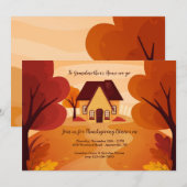 Thanksgiving grootmoeders huis kaart (Voorkant / Achterkant)