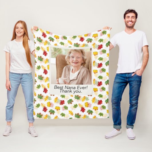 Thanksgiving Grootouders Cadeau Herfst Laat Kleurr Fleece Deken (In situ)