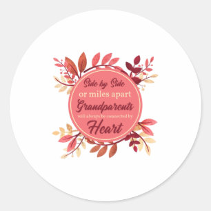 Thanksgiving grootouders Grandma Grandpa side by Ronde Sticker
