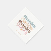 Thanksgiving groovy typografie ontwerp servet (Hoek)