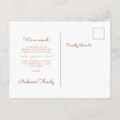 Thanksgiving grote foto nieuwe thuisvakantie aankondigingskaart (Achterkant)