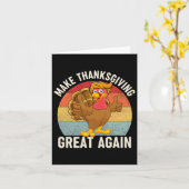 Thanksgiving Grote Opnieuw Grappig Trump Turkije 2 Kaart (Gele Bloem)