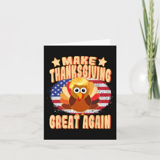Thanksgiving Grote Opnieuw Trump Turkije Grappig 2 Kaart (Voorkant)