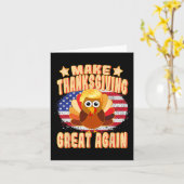 Thanksgiving Grote Opnieuw Trump Turkije Grappig 2 Kaart (Gele Bloem)