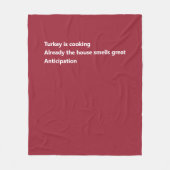 Thanksgiving Haiku Gedicht Minimal Bourgogne Fleece Deken (Voorkant)