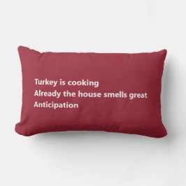 Thanksgiving Haiku Gedicht Minimal Bourgogne Rood Kussen
