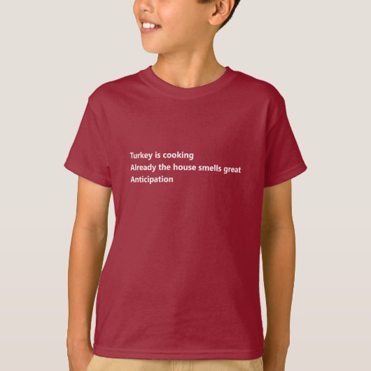 Thanksgiving Haiku Gedicht T-shirt (Voorkant)