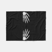 Thanksgiving Halloween Fall Scary Skeleton Skull H Fleece Deken (Voorkant (Horizontaal))