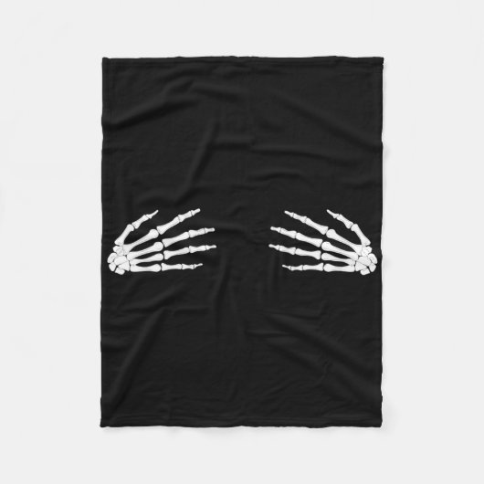 Thanksgiving Halloween Fall Scary Skeleton Skull H Fleece Deken (Voorkant)