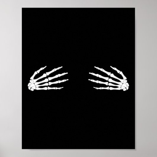 Thanksgiving Halloween Fall Scary Skeleton Skull H Poster (Voorkant)