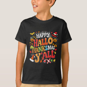 Thanksgiving Halloween Gelukkig Hallothanksmas Yal T-shirt