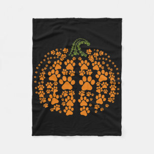 Thanksgiving Halloween Herfst Cute Paws Pumpkin Pe Fleece Deken