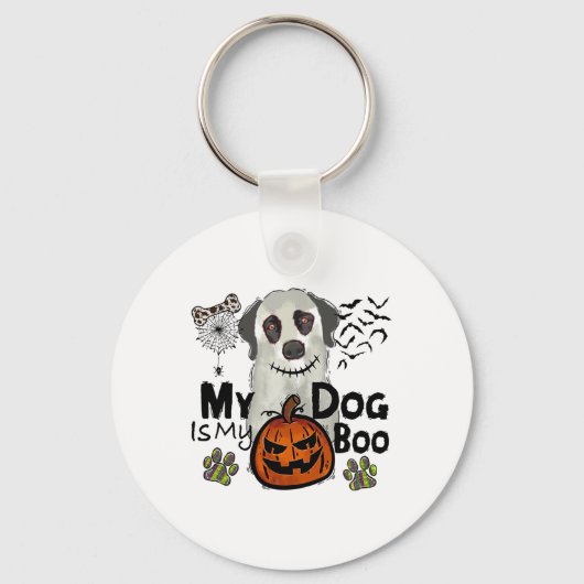 Thanksgiving Halloween Herfst Mijn hond is mijn Bo Sleutelhanger (Voorkant)