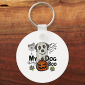 Thanksgiving Halloween Herfst Mijn hond is mijn Bo Sleutelhanger (Voorkant)