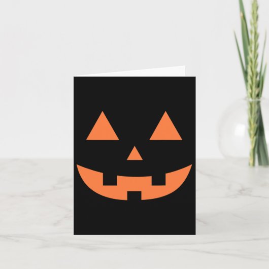 Thanksgiving Halloween Herfst Scary Jack O' Lanter Kaart (Voorkant)