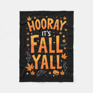 Thanksgiving Halloween Hooray Zijn Herfst Y'all He Fleece Deken