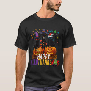 Thanksgiving Halloween van de Zwarte Cat Halloween T-shirt
