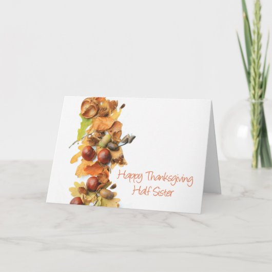 Thanksgiving halve zuster feestdagen kaart (Voorkant)