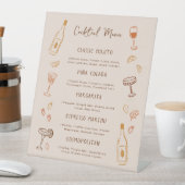 Thanksgiving Hand-Drawn Signature Cocktail Menu Reclamebord Met Voetstuk (Insitu)