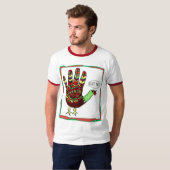 Thanksgiving: Hand Turkey eet me! T-shirt (Voorkant volledig)