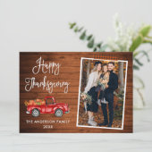 Thanksgiving handmatige tapecalligrafie feestdagenkaart (Staand voorkant)