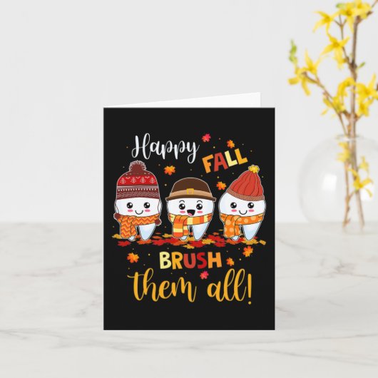 Thanksgiving Happy Herfst penseel Alle gebitsgebor Kaart (Gele Bloem)