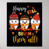 Thanksgiving Happy Herfst penseel Alle gebitsgebor Poster (Voorkant)