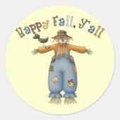 Thanksgiving Happy Herfst Ronde Stickers (Voorkant)