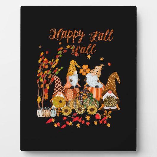Thanksgiving Happy Herfst Yall Gnome Leopard Fotoplaat (Voorkant)