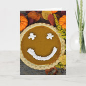 Thanksgiving Happy Pumpkin Pie Feestdagen Kaart (Voorkant)