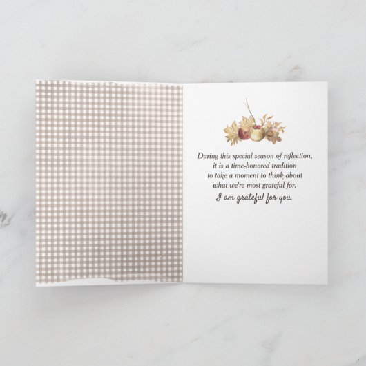 Thanksgiving Happy Pumpkin Pie Feestdagen Kaart (Binnen)