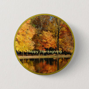 THANKSGIVING: Happy Thanksgiving-Button/laptop pop Ronde Button 5,7 Cm
