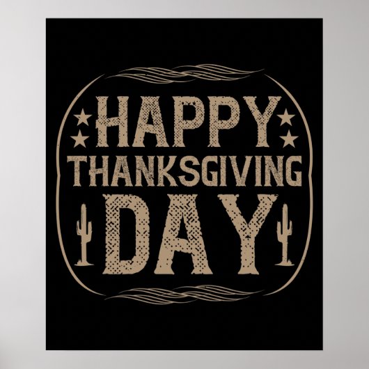 Thanksgiving - Happy Thanksgiving Day Poster (Voorkant)