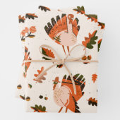 Thanksgiving Happy Turkey Day-cadeau Inpakpapier Vel (In situ)
