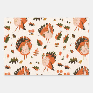 Thanksgiving Happy Turkey Day-cadeau Inpakpapier Vel