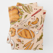 Thanksgiving Happy Turkey Day-cadeau Inpakpapier Vel (In situ)
