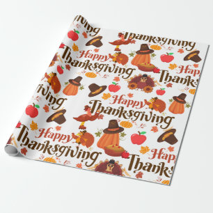 Thanksgiving Happy Turkey Day Pumpkin-cadeau Cadeaupapier