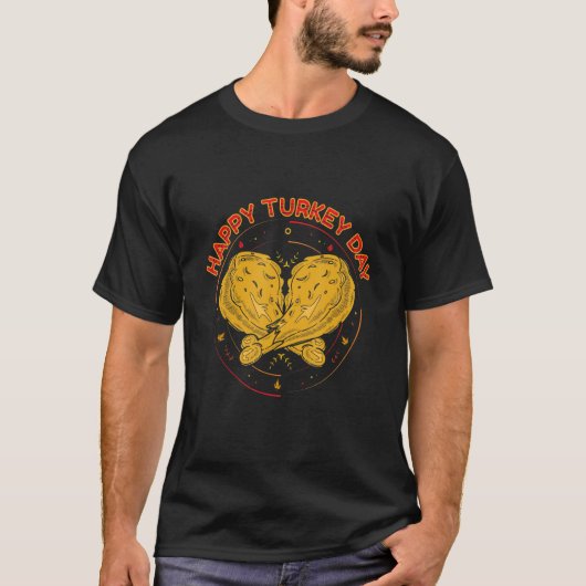 Thanksgiving Happy Turkey Day Thanksgiving T-shirt (Voorkant)