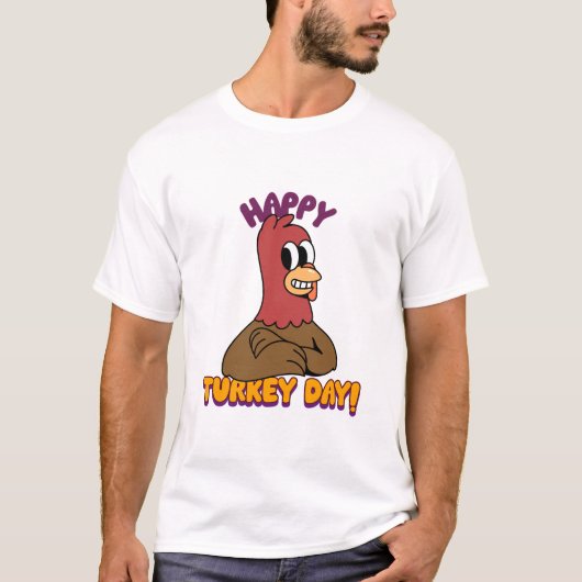 Thanksgiving Happy Turkey T-shirt (Voorkant)